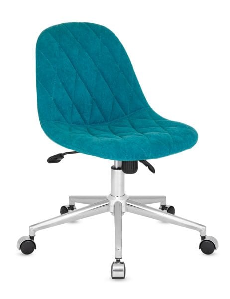 Teen Mavi Ofis Çalışma Sandalyesi - Ergonomik, Ayarlanabilir Yükseklik, Baklava Desenli, Şık ve Rahat Tasarım, Ücretsiz Kargo
