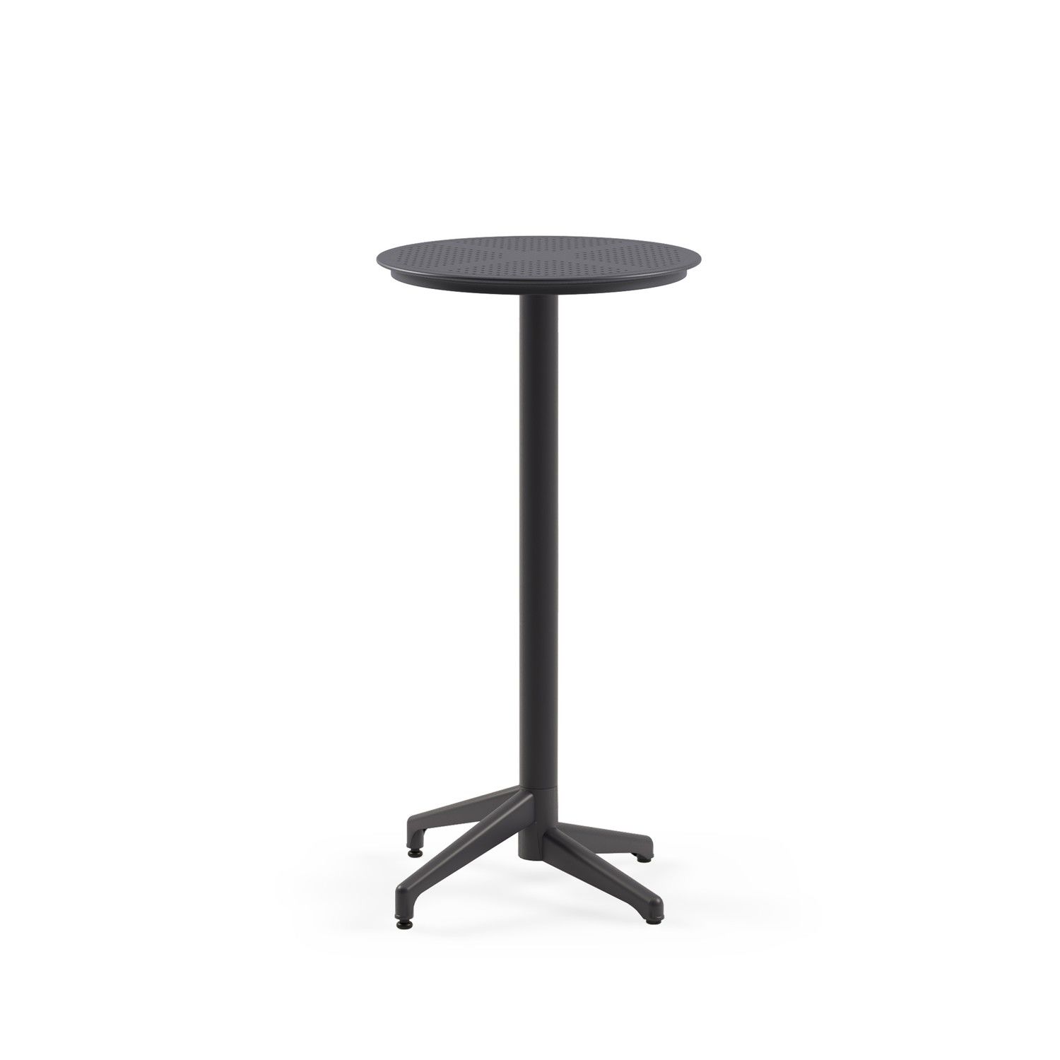 Antrasit Paslanmaz Yuvarlak Dış Mekan Bahçe Bar Masası 60 cm