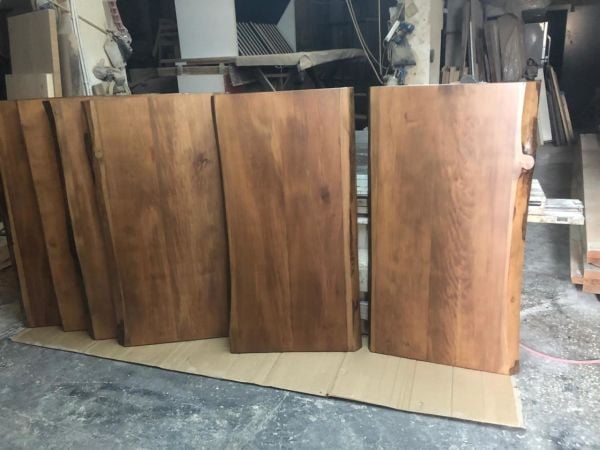Gürgen Ağacı Doğal Kütük Masa Tablası 80x120