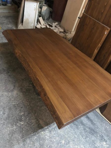 Gürgen Ağacı Ceviz Kütük Masa Üstü Tablası 85x180