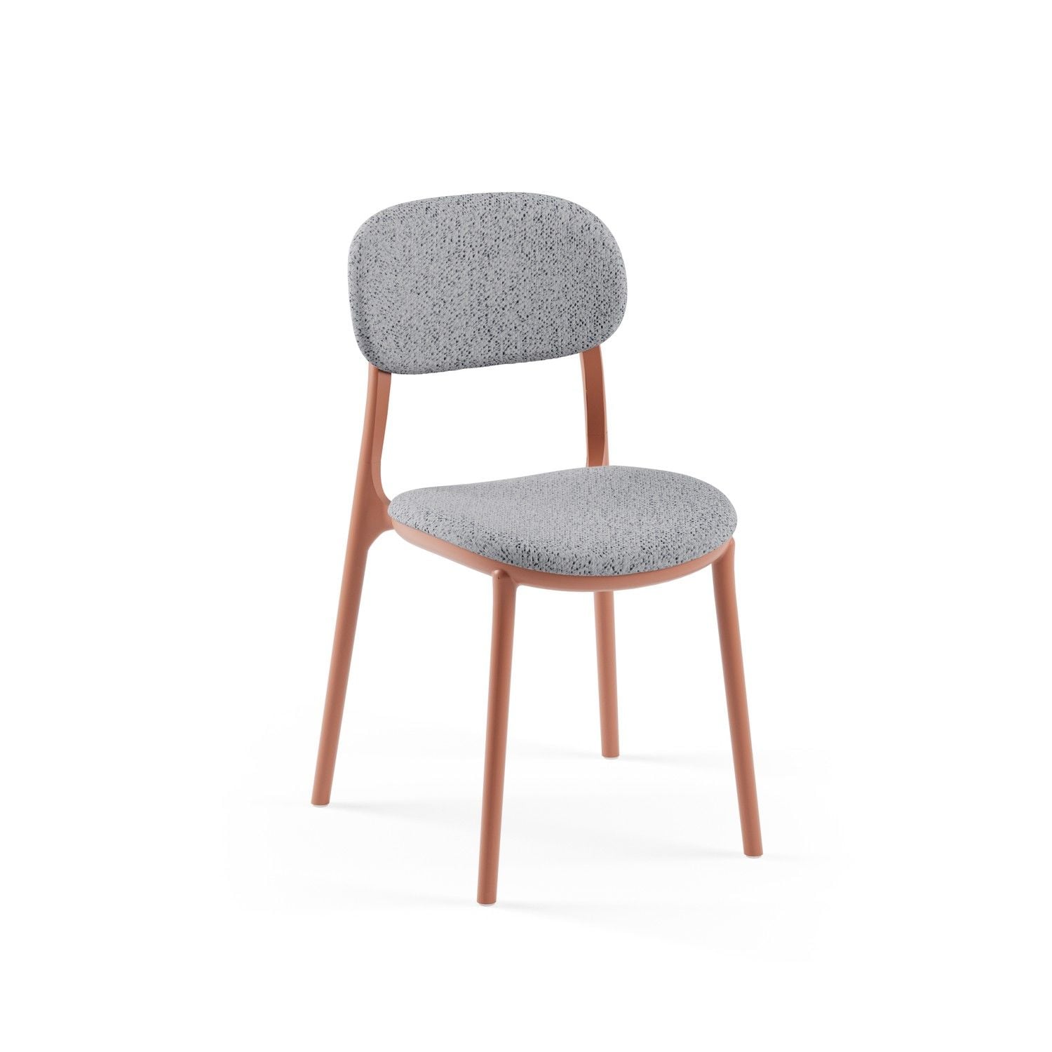 Terrakota Renk Gövde Kumaş Otel Sandalyesi İstiflenebilir