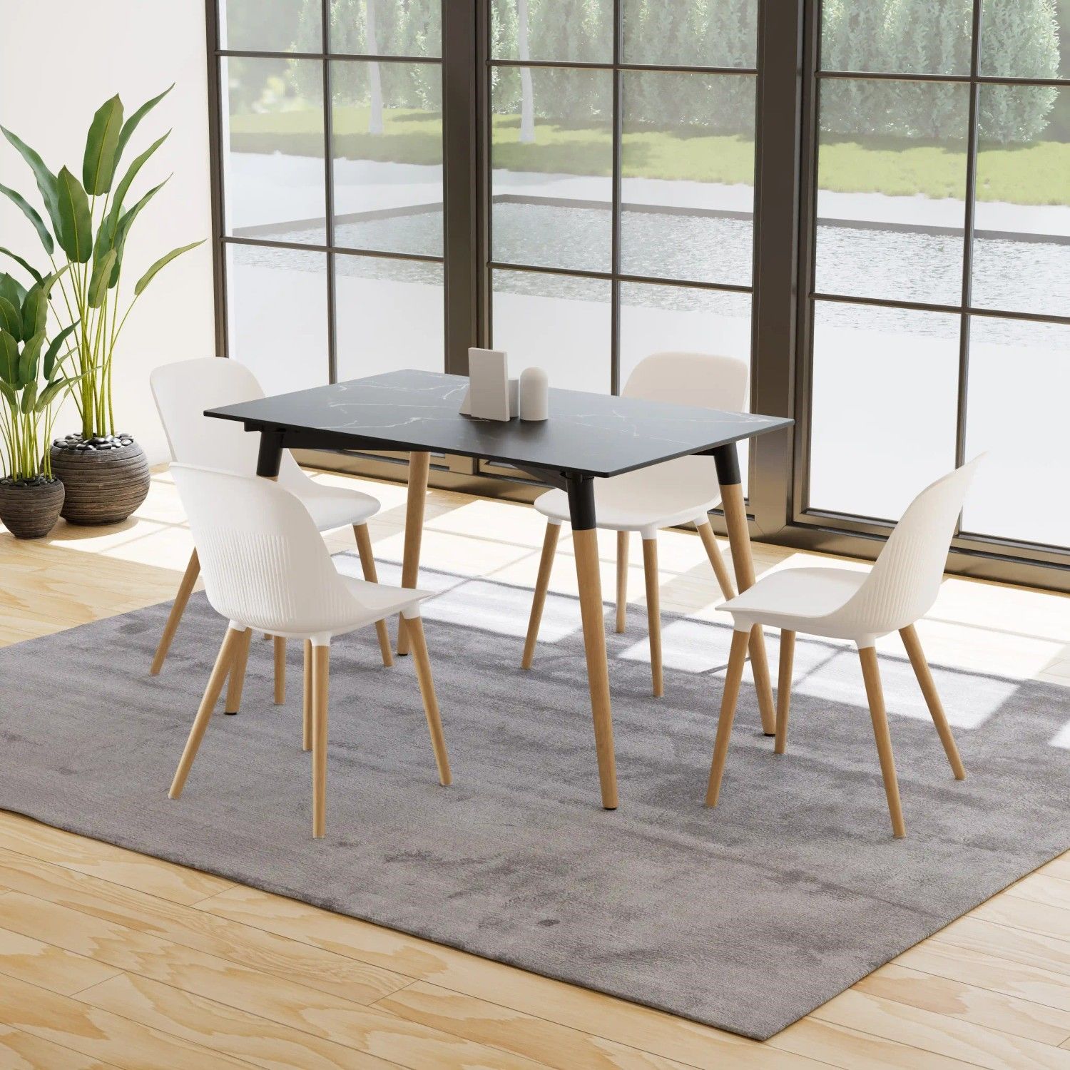 Compact Laminat 4 Kişilik Mutfak Masa Sandalye Takımı