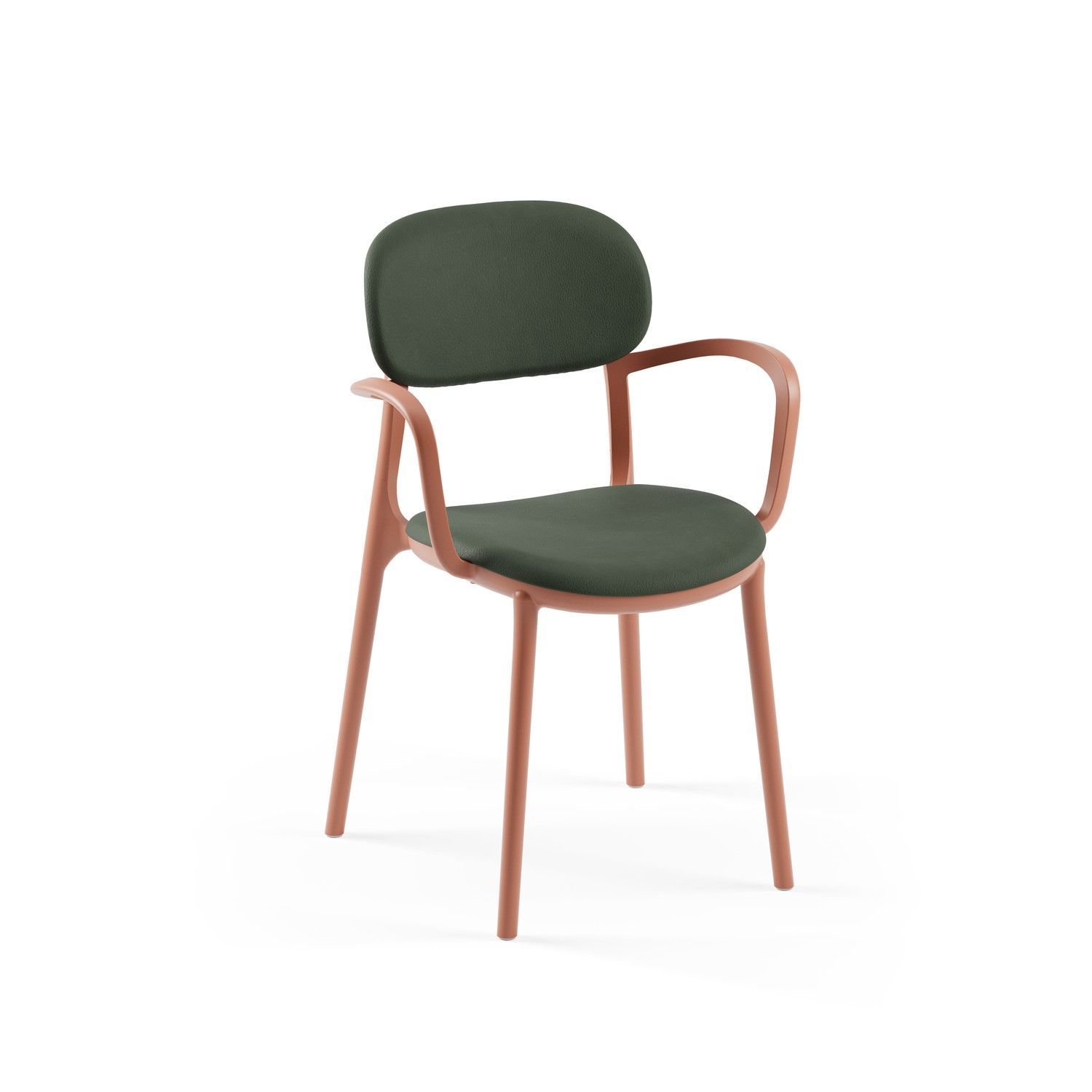 Terrakota Gövde Kollu Cafe Sandalyesi İstiflenebilir Hafif