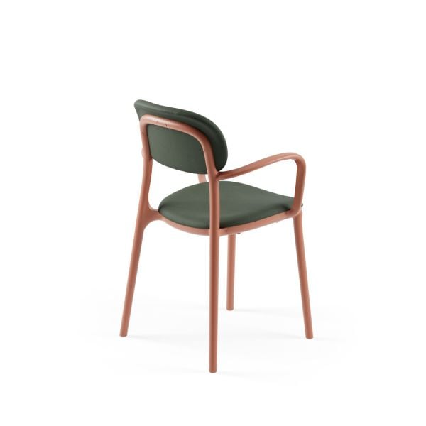 Terrakota Gövde Kollu Cafe Sandalyesi İstiflenebilir Hafif