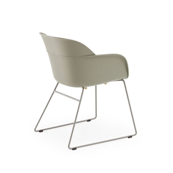 Metal Fırın Boyalı Gri Ayak Polipropilen Plastik Modern Çimento Gri Ofis Misafir Bekleme Sandalyesi