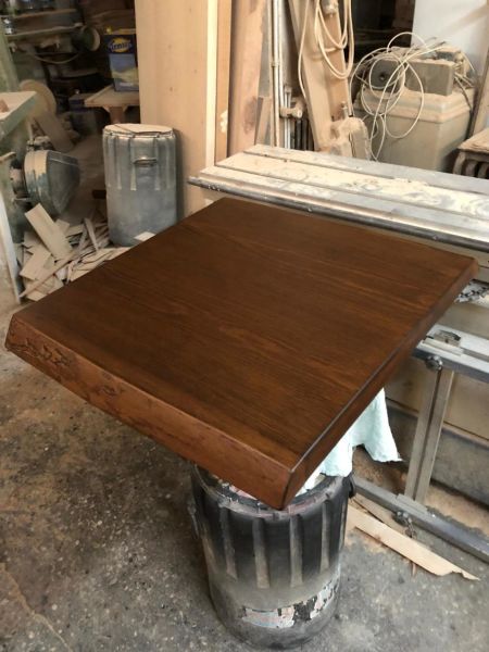 Gürgen Ağacı Ceviz Kütük Cafe Masa Tablası 70x70