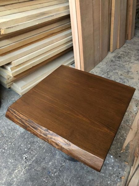 Gürgen Ağacı Ceviz Kütük Cafe Masa Tablası 70x70