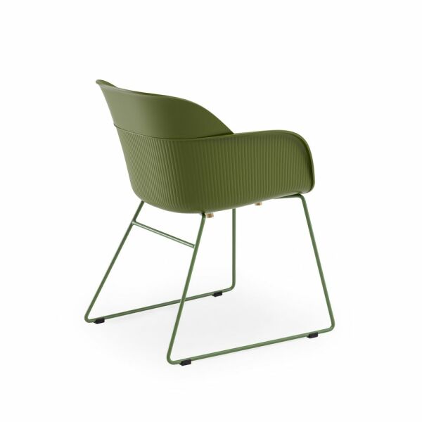Metal Yeşil Fırın Boyalı Ayak Polipropilen Plastik Modern Haki Yeşil Ofis Lobi Sandalye Fiyatları