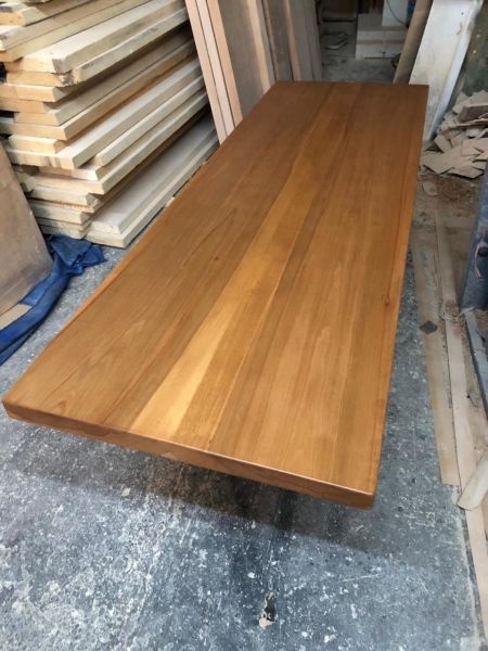 Doğal Kütük Masa Üstü 180x80 cm | Kayın Ağacı, Açık Ceviz Rengi, 5 cm Kalınlık | Mutfak, Salon, Kafe, Restoran, Otel Masa Üstü ve Tezgah İmalatı