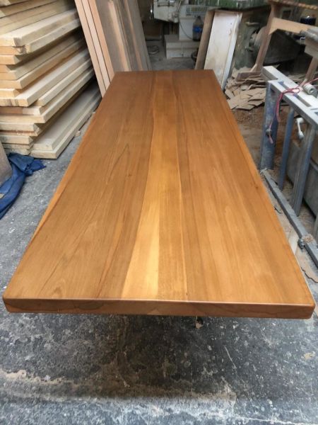 Doğal Kütük Masa Üstü 180x80 cm | Kayın Ağacı, Açık Ceviz Rengi, 5 cm Kalınlık | Mutfak, Salon, Kafe, Restoran, Otel Masa Üstü ve Tezgah İmalatı