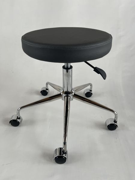 Pulsar Antrasit Deri Amortisörlü Tekerlekli Tabure