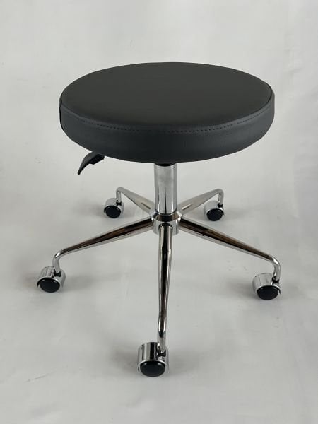 Pulsar Antrasit Deri Amortisörlü Tekerlekli Tabure