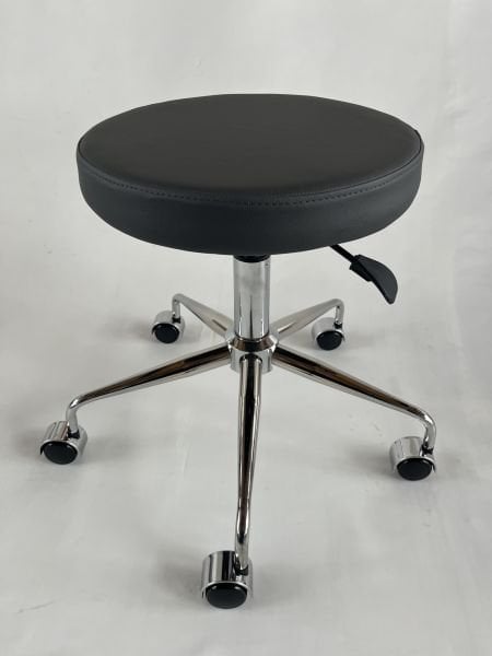 Pulsar Antrasit Deri Amortisörlü Tekerlekli Tabure