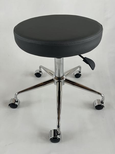 Pulsar Antrasit Deri Amortisörlü Tekerlekli Tabure