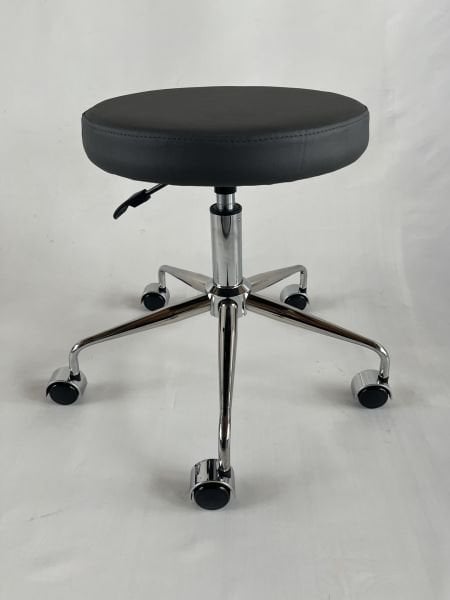 Pulsar Antrasit Deri Amortisörlü Tekerlekli Tabure