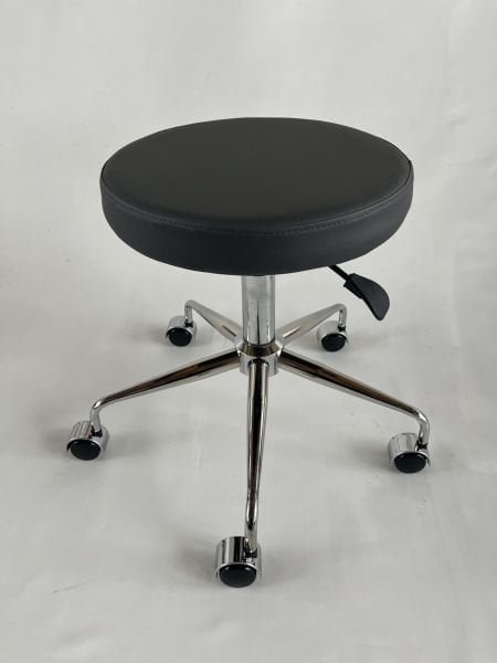 Pulsar Antrasit Deri Amortisörlü Tekerlekli Tabure