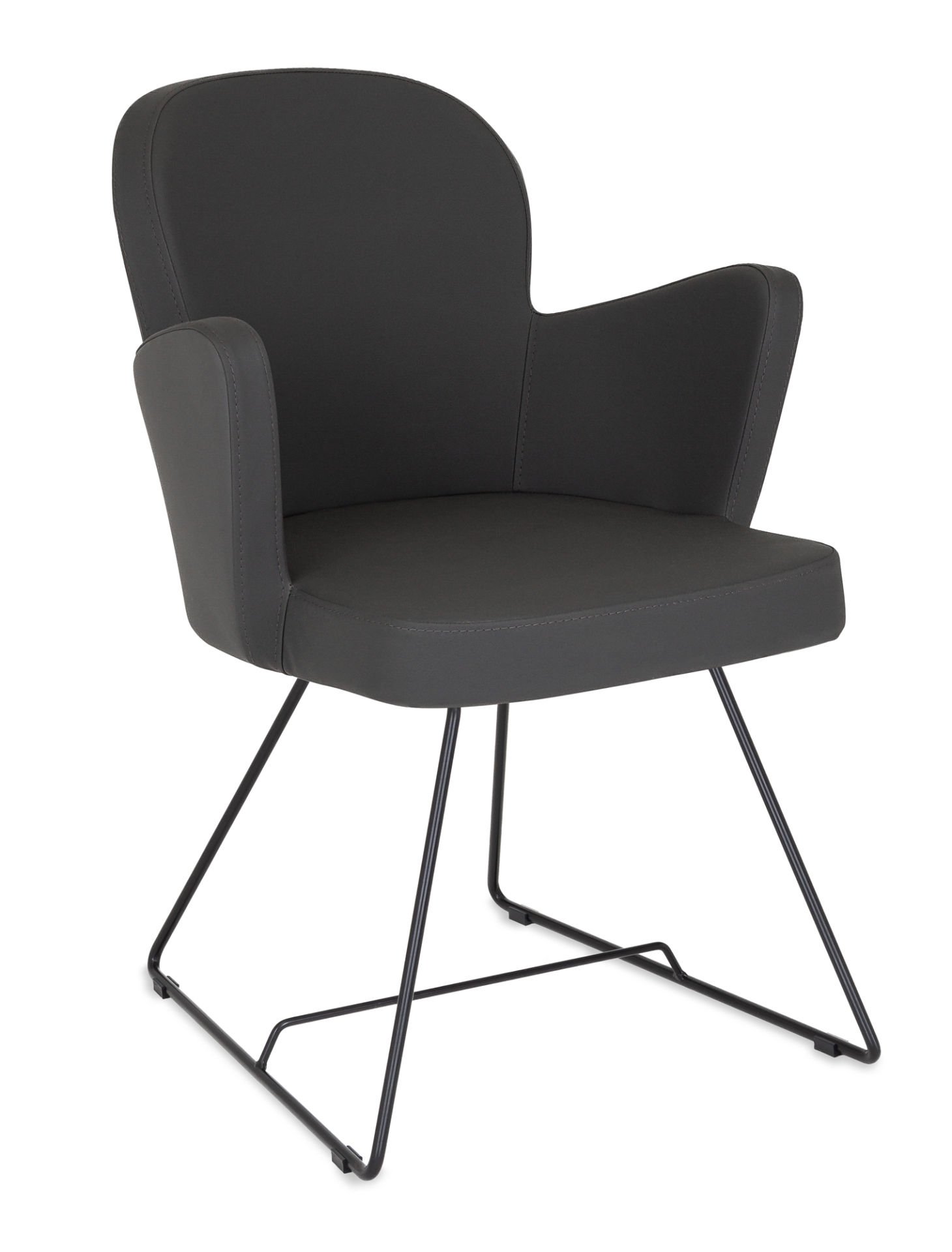 Flower Antrasit Gri Ofis Bekleme Sandalyesi - Şık, Ergonomik ve Dayanıklı Ofis ve Lobi Koltuğu Modeli