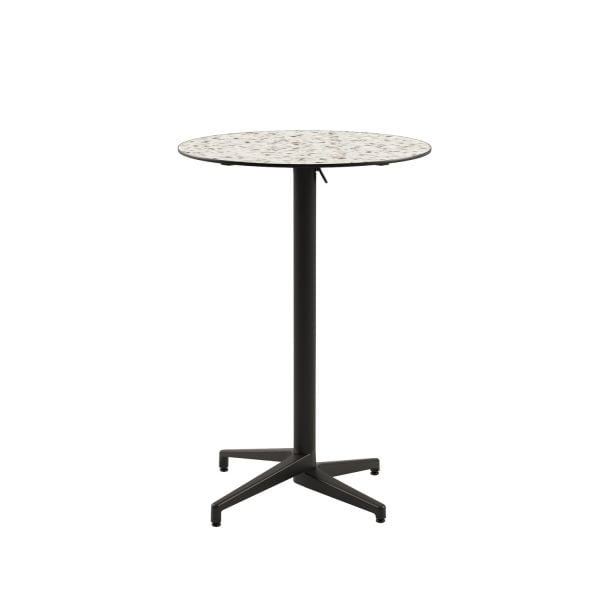 Compact Paslanmaz Katlanabilir Mutfak Bar Masası – Terrazzo Mermer Desenli, Dayanıklı ve Şık