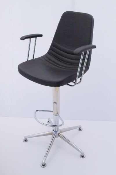 Parker Siyah Kumaş Yükseklik Ayarlı Bar Sandalyesi