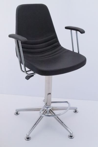 Parker Siyah Kumaş Yükseklik Ayarlı Bar Sandalyesi