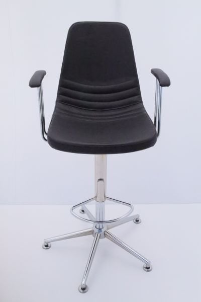 Parker Siyah Kumaş Yükseklik Ayarlı Bar Sandalyesi