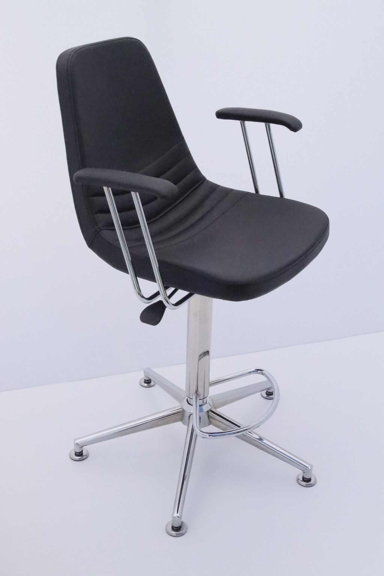 Parker Siyah Kumaş Yükseklik Ayarlı Mutfak Bar Sandalyesi