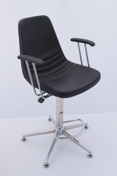 Parker Siyah Kumaş Yükseklik Ayarlı Mutfak Bar Sandalyesi