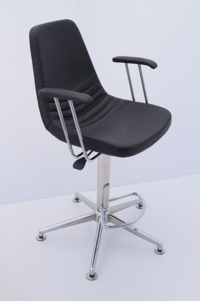 Parker Siyah Kumaş Yükseklik Ayarlı Mutfak Bar Sandalyesi