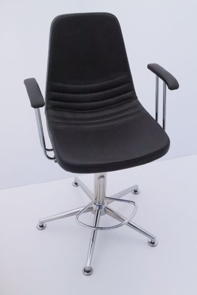 Parker Siyah Kumaş Yükseklik Ayarlı Mutfak Bar Sandalyesi