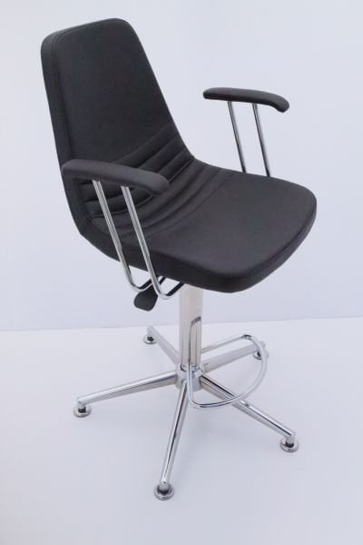 Parker Siyah Kumaş Yükseklik Ayarlı Mutfak Bar Sandalyesi