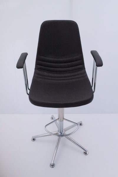 Parker Siyah Kumaş Yükseklik Ayarlı Mutfak Bar Sandalyesi