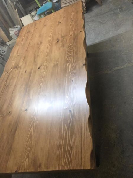 Doğal Ahşap Kütük Toplantı Masası 100x200