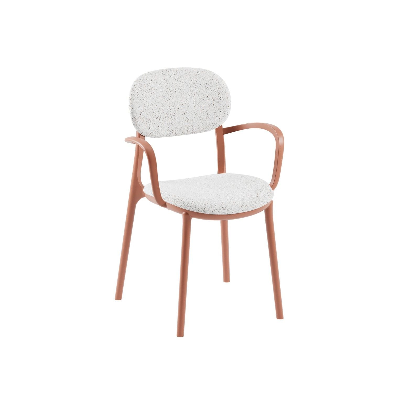 Terrakota Kollu Cafe Sandalyesi Kumaş Döşemeli