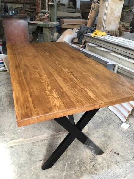 Doğal Ağaç Açık Ceviz Kütük Masa 80x140