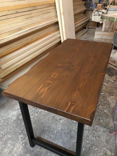 Göknar Ağacı Ceviz Kütük Çalışma Masası 60x120