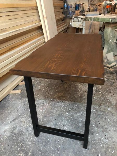 Göknar Ağacı Ceviz Kütük Çalışma Masası 60x120