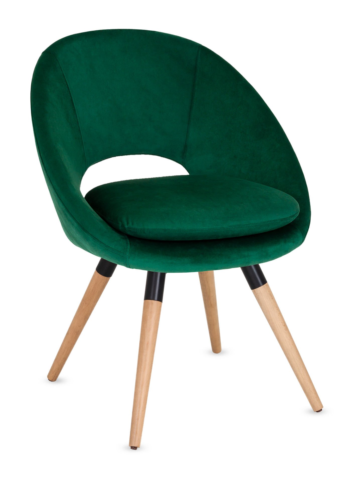 Sera Zümrüt Yeşili Cafe Koltuğu – Şık ve Ergonomik Tasarım, Zümrüt Yeşili Kumaş Minderli, Kayın Ağacı Ayaklı, Kafe, Restoran, Otel, Yemek Odası ve Mutfak İçin Dayanıklı ve Rahat Koltuk