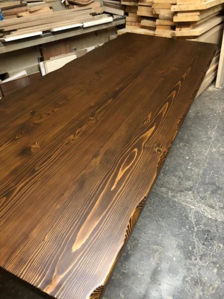 Göknar Ağacı Ceviz Kütük Toplantı Masa Tablası 100x260