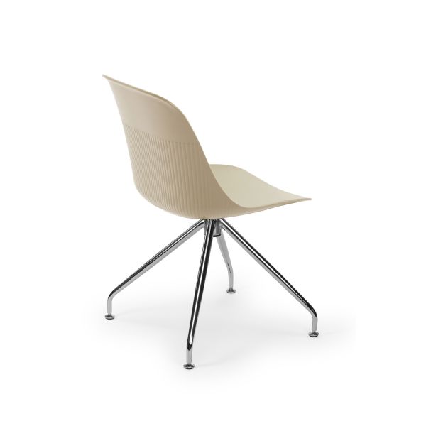 Bej Tekerleksiz Dayanıklı Ofis Sandalyesi