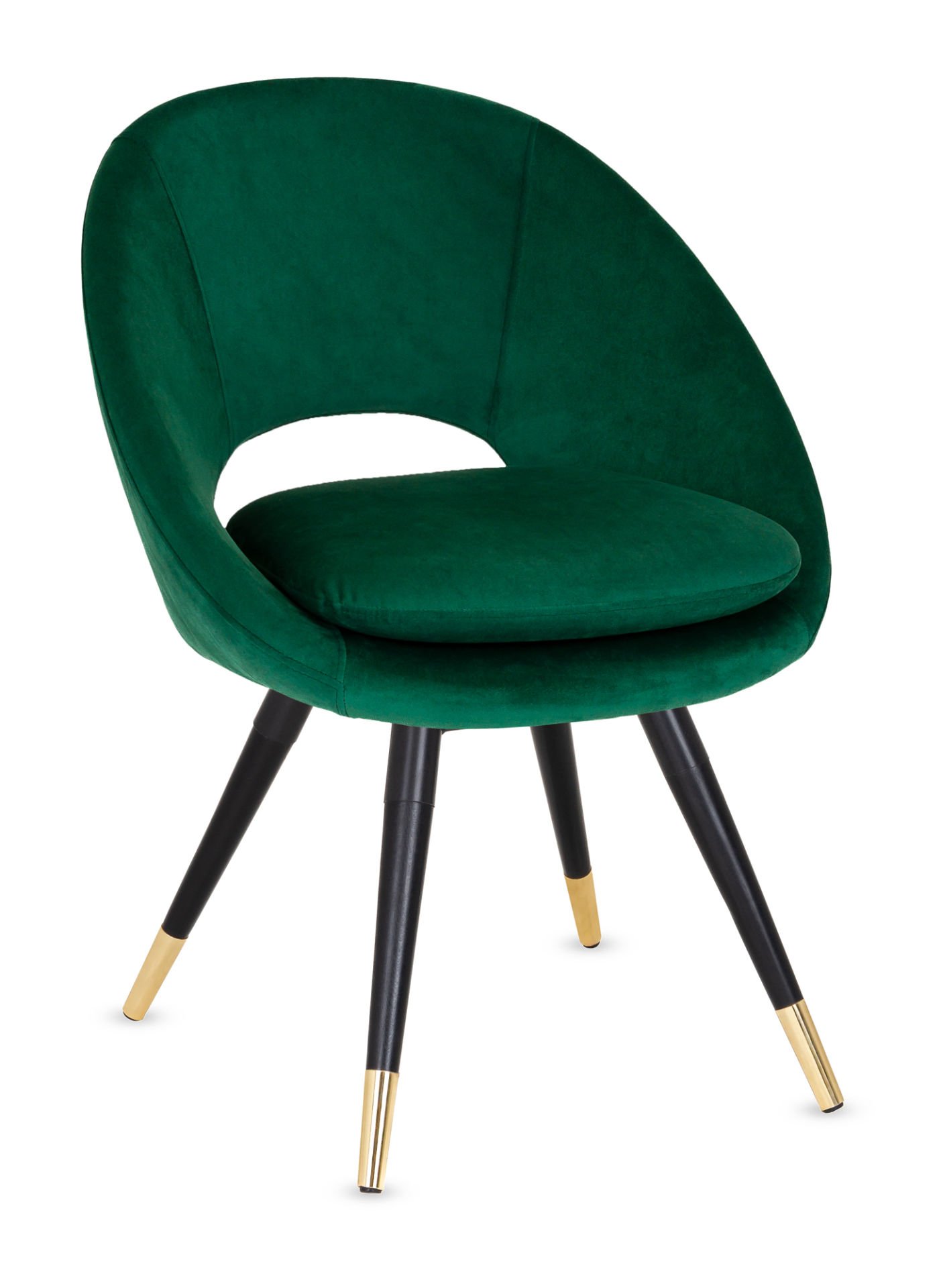 Sera Zümrüt Yeşili Otel Odası Küçük Koltuğu – Şık ve Ergonomik Tasarım, Zümrüt Yeşili Kumaş Minderli, Siyah Cila Kayın Ayaklı, Metal Karkaslı, Mutfak, Yemek Odası, Kafe, Restoran ve Otel Kullanımı İçin İdeal Koltuk