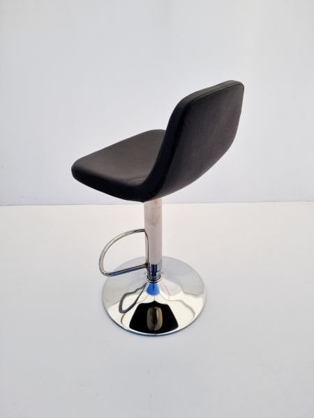 Parker Antrasit Deri Küçük Mutfak Bar Sandalyesi