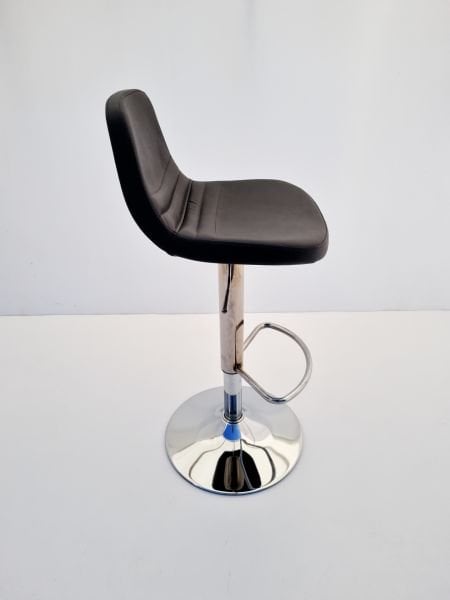 Parker Antrasit Deri Küçük Mutfak Bar Sandalyesi