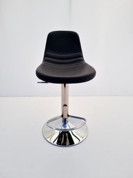 Parker Antrasit Deri Küçük Mutfak Bar Sandalyesi