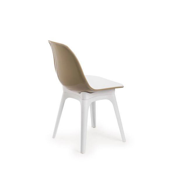 Çift Renk Portakal Turuncu Beyaz Ergonomik Modern Dış Mekan Bahçe Sandalyesi Sahibinden
