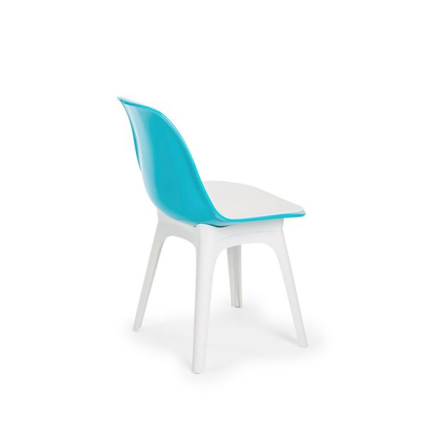 Çift Renk Kırmızı Beyaz Ergonomik Modern Dış Mekan Bahçe Mutfak Sandalyesi