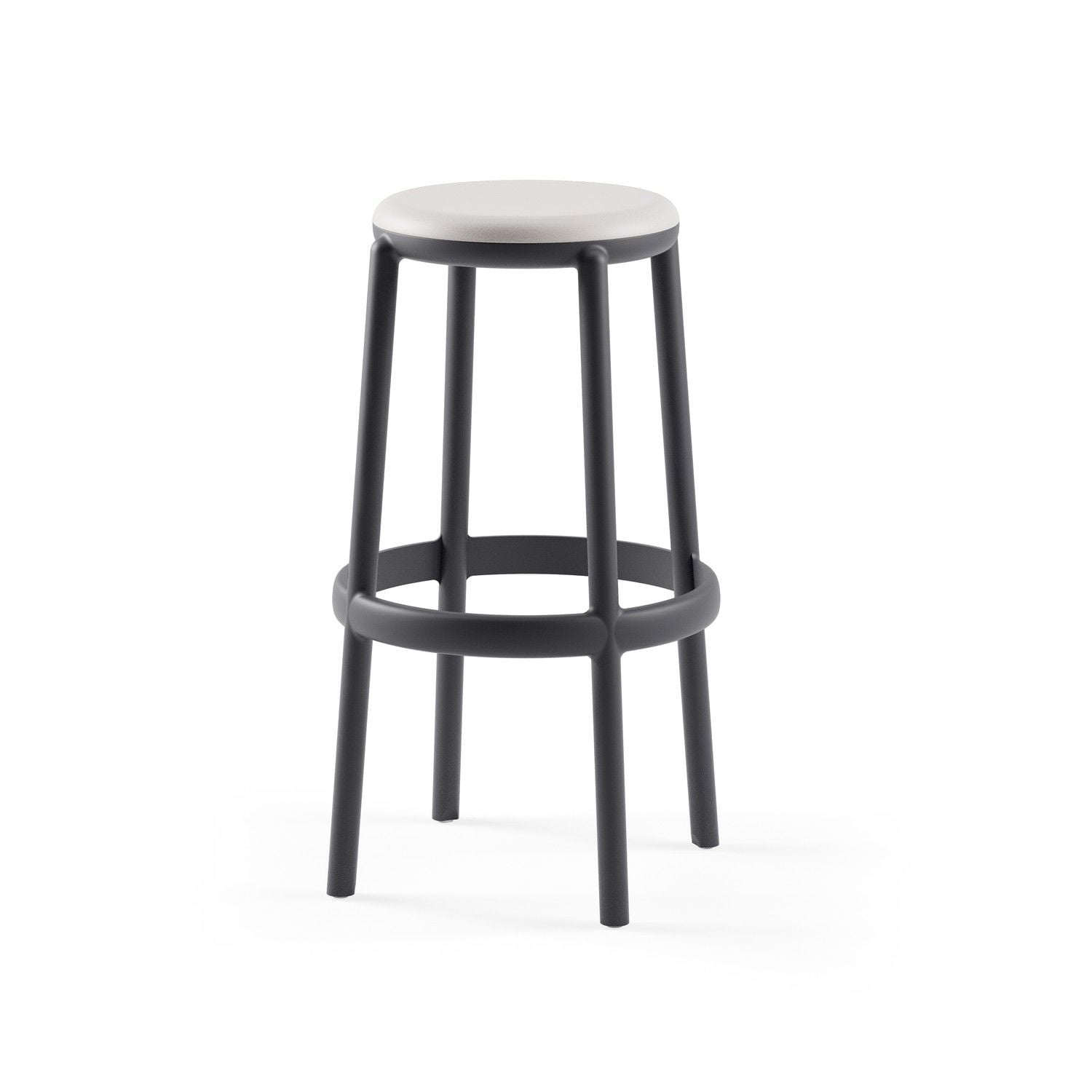 Antrasit Plastik Bar Taburesi 75 cm İç Ve Dış Mekan Bahçe