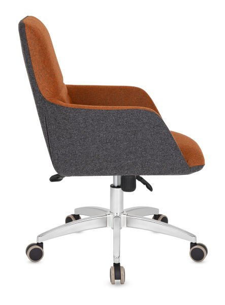 Katip Çift Renk Kahverengi Antrasit Ofis Yönetici Çalışma Koltuğu – Ergonomik ve Şık Tasarım, Poliüretan Sünger, Krom Ayak, Ayarlanabilir Mekanizma, Modern ve Konforlu Makam Koltuğu