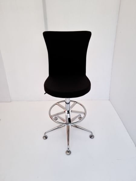 Royal Siyah Kumaş Yüksek Boy Bar Sandalyesi