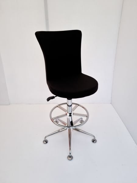 Royal Siyah Kumaş Yüksek Boy Bar Sandalyesi