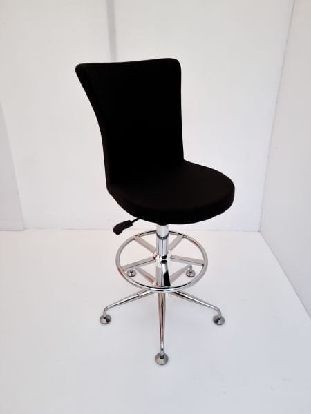 Royal Siyah Kumaş Yüksek Boy Bar Sandalyesi